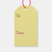 ピンクのハイビスカス熱帯花 ギフトタグ (裏面)