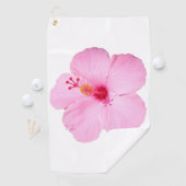 ピンクのハイビスカス熱帯花 ゴルフタオル (インサイチュ)