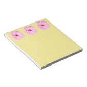 ピンクのハイビスカス熱帯花 ノートパッド (アングル)