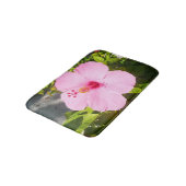 ピンクのハイビスカス熱帯花 バスマット (アングル)