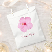 ピンクのハイビスカス熱帯花 フェイバーバッグ (クリップ留めされた状態)