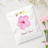 ピンクのハイビスカス熱帯花 フェイバーバッグ (封をした状態)