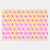 ピンクのハイビスカス熱帯花 ラッピングペーパーシート (正面2)