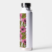 ピンクのハイビスカス花 ウォーターボトル (左面)