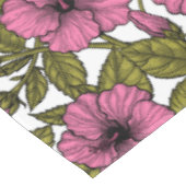ピンクのハイビスカス花 テーブルクロス (アングル)