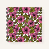 ピンクのハイビスカス花 ノートブック (正面)