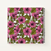 ピンクのハイビスカス花 ノートブック (裏面)