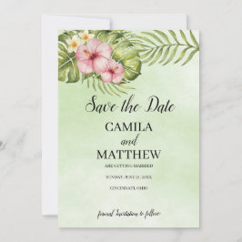 ピンクのハイビスカス セーブザデート