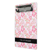 ピンクのハイビスカス、ピンクの花、あなたの名前 ミニクリップボード (アングル2)