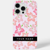 ピンクのハイビスカス、ピンクの花、あなたの名前 Case-Mate iPhoneケース (裏面)