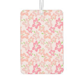 ピンクのハイビスカス、ピンクの花、花のパターン カーエアーフレッシュナー (裏面)