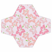 ピンクのハイビスカス、ピンクの花、花のパターン サッカーボール (フラット)