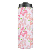 ピンクのハイビスカス、ピンクの花、花のパターン タンブラー (正面)