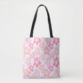 ピンクのハイビスカス、ピンクの花、花のパターン トートバッグ (正面)