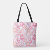 ピンクのハイビスカス、ピンクの花、花のパターン トートバッグ (裏面)