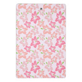 ピンクのハイビスカス、ピンクの花、花のパターン ミニクリップボード (裏面)