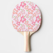 ピンクのハイビスカス、ピンクの花、花のパターン 卓球ラケット (正面)