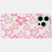 ピンクのハイビスカス、ピンクの花、花のパターン Case-Mate iPhoneケース (裏面 (横))