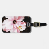 ピンクのハイビスカス ラゲッジタグ (正面横)