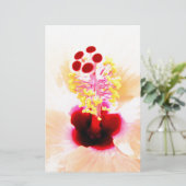 ピンクのハイビスカス 便箋 (スタンド正面)