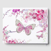 ピンクのハスと蝶のゲストブック ゲストブック (裏面)