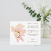 ピンクのハスのお悔やみ感謝カード, 追悼 ポストカード (スタンド正面)