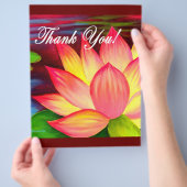 ピンクのハスの水蓮の花の感謝 - マルチ チラシ (手)