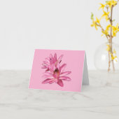 ピンクのハスの花のブランクグリーティングカード カード (黄色い花)