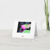 ピンクのハスの花 カスタマイズ可能な感謝の気持ちを伝えるカード カード (裏面)