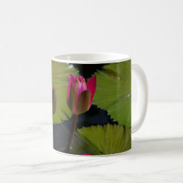 ピンクのハスの花 コーヒーマグカップ