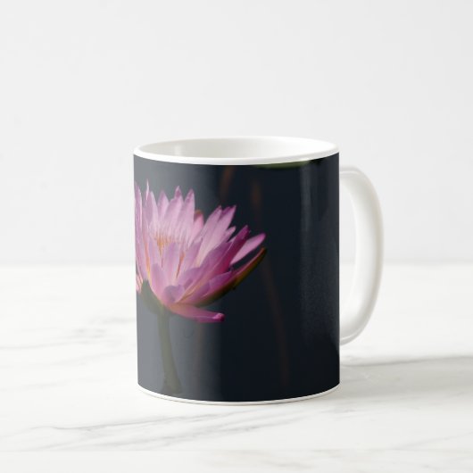 ピンクのハスの花 コーヒーマグカップ (正面右)