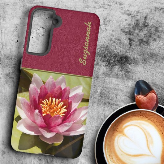 ピンクのハスの花 SAMSUNG GALAXYケース