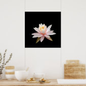 ピンクのハス像 ポスター (キッチン)