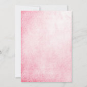 ピンクのハチドリの水彩画の結婚式招待状 招待状 (裏面)