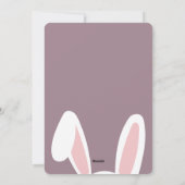 ピンクのハッピーイースターバニー耳eggs 4写真コラージュ シーズンカード (裏面)