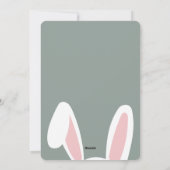 ピンクのハッピーイースターバニー耳eggs 4写真コラージュ シーズンカード (裏面)