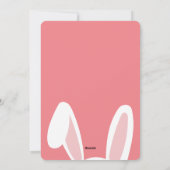 ピンクのハッピーイースターバニー耳eggs 4写真コラージュ シーズンカード (裏面)