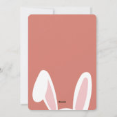 ピンクのハッピーイースターバニー耳eggs 4写真コラージュ シーズンカード (裏面)