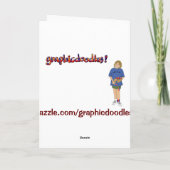 ピンクのハッピーバースデーカードの自転車。 カード (裏面)