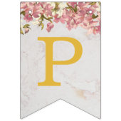 ピンクのハッピーバースデー3文字の名前の蘭の女の子 アナ バンティングフラッグ (第3の旗)