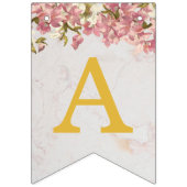 ピンクのハッピーバースデー3文字の名前ランキガールアナ バンティングフラッグ (第2の旗)