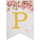 ピンクのハッピーバースデー3文字の名前ランキガールアナ バンティングフラッグ (第3の旗)