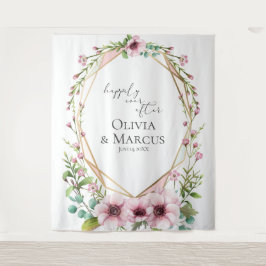 ピンクのハナゴケ テラリウム ウェディング フォト ブック背景 タペストリー