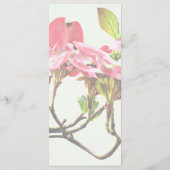 ピンクのハナミズキのウェディングメニュー メニュー (裏面)