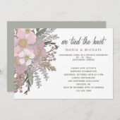 ピンクのハナミズキの結婚式招待状 案内状 (正面/裏面)