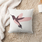 ピンクのハミングバード クッション (ブランケット)