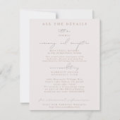 ピンクのハミングバ結婚ードの詳細エンクロージャカード 招待状 (正面)