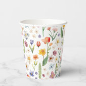 ピンクのハリネズミ赤ちゃんシャワーカップ地元で栽培されたフローラ 紙コップ (裏面)