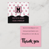 ピンクのハロウィンカボチャ スクエア名刺 (正面/裏面)