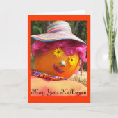 ピンクのハロウィン カード (正面)